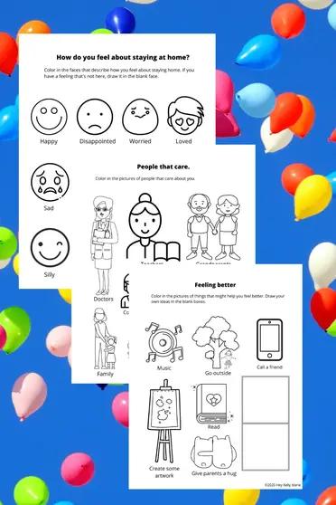 Explore Kids Feelings On Staying Home With A Free Printable Coloring Book Hey Kelly Marie