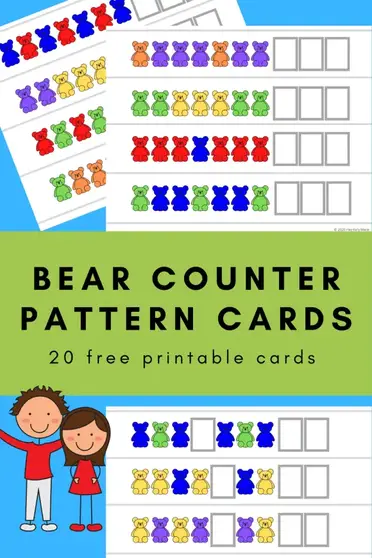 Free counting bear math printable for preschool and kindergarten. Free Printable Bear Counter Pattern Cards Hey Kelly Marie