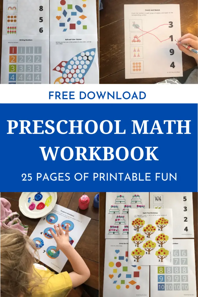 Free Preschool Math Workbook for Learning at Home