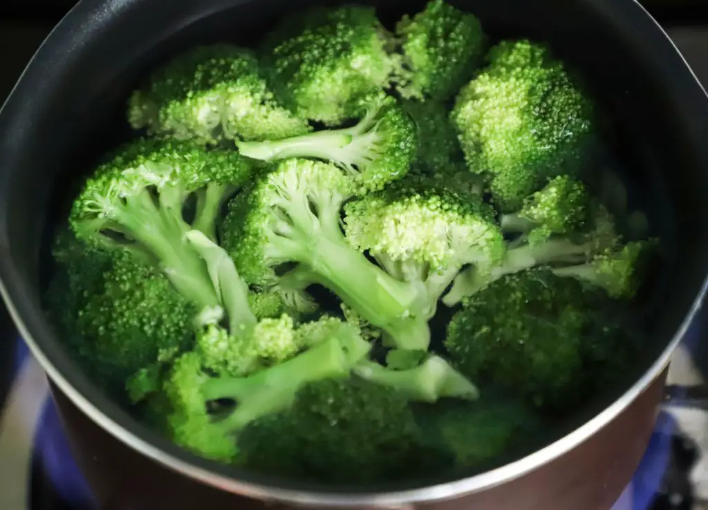 Frozen broccoli is on the list of pantry staple.