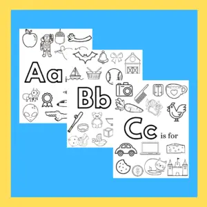 preview of alphabet coloring pages
