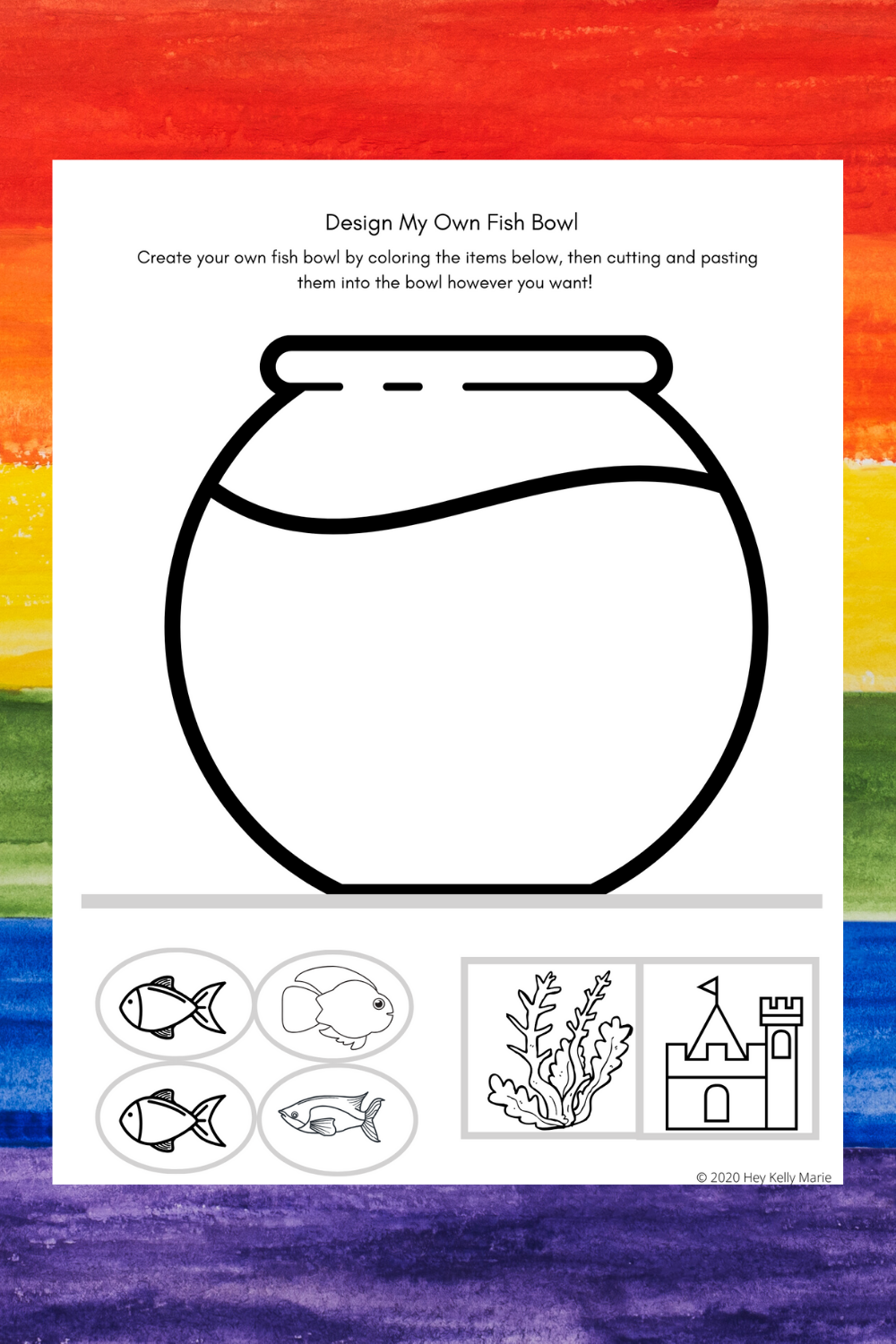 Design My Own Fish Bowl Activity - Hey Kelly Marie