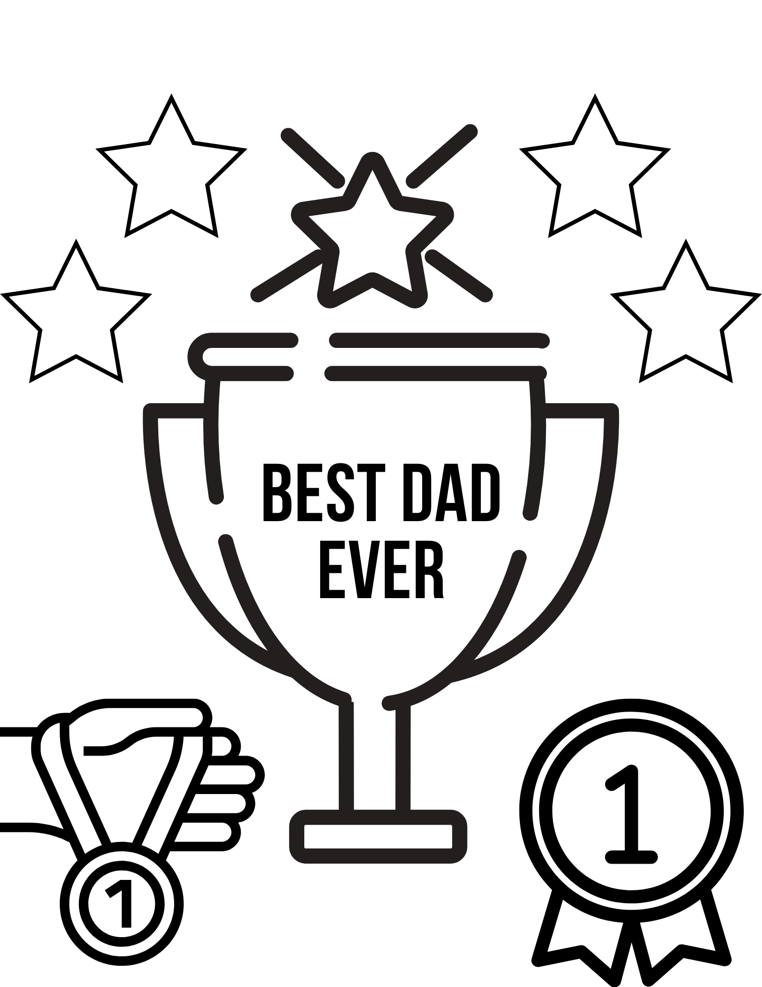 Free, Printable Father's Day Coloring Page