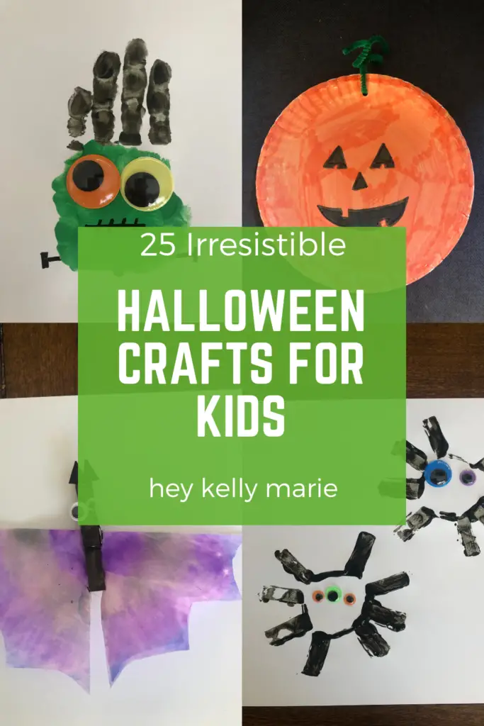 pinterest post describing 25 irresistible Halloween craft ideas