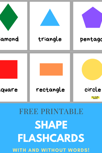 colorful free printable shape flashcards