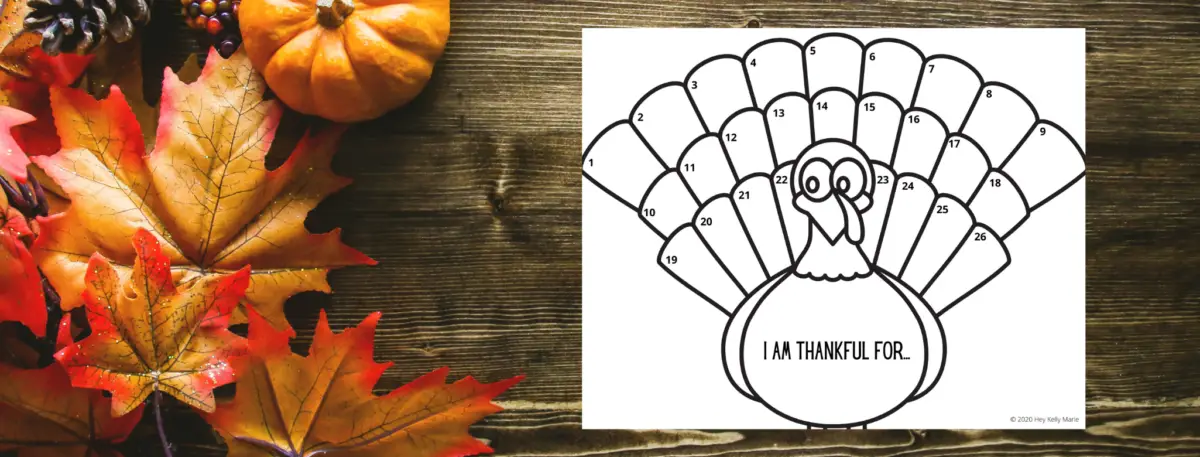 preview of thanksgiving gratitude turkey