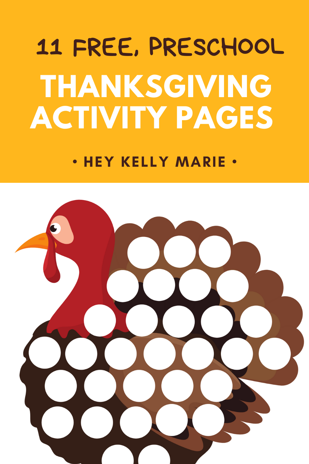 Free Preschool Thanksgiving Worksheets for an Easy Activity this