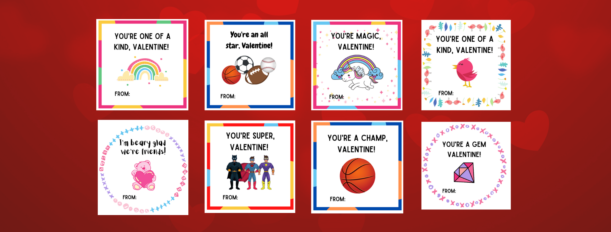 free-printable-valentines-with-rainbows-unicorns-sports-superheroes