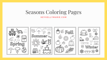 free coloring pages of 4 seasons