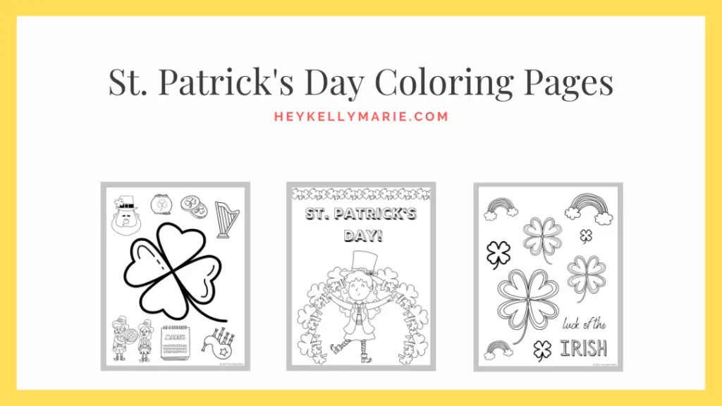 click here for st. patrick's day coloring sheets