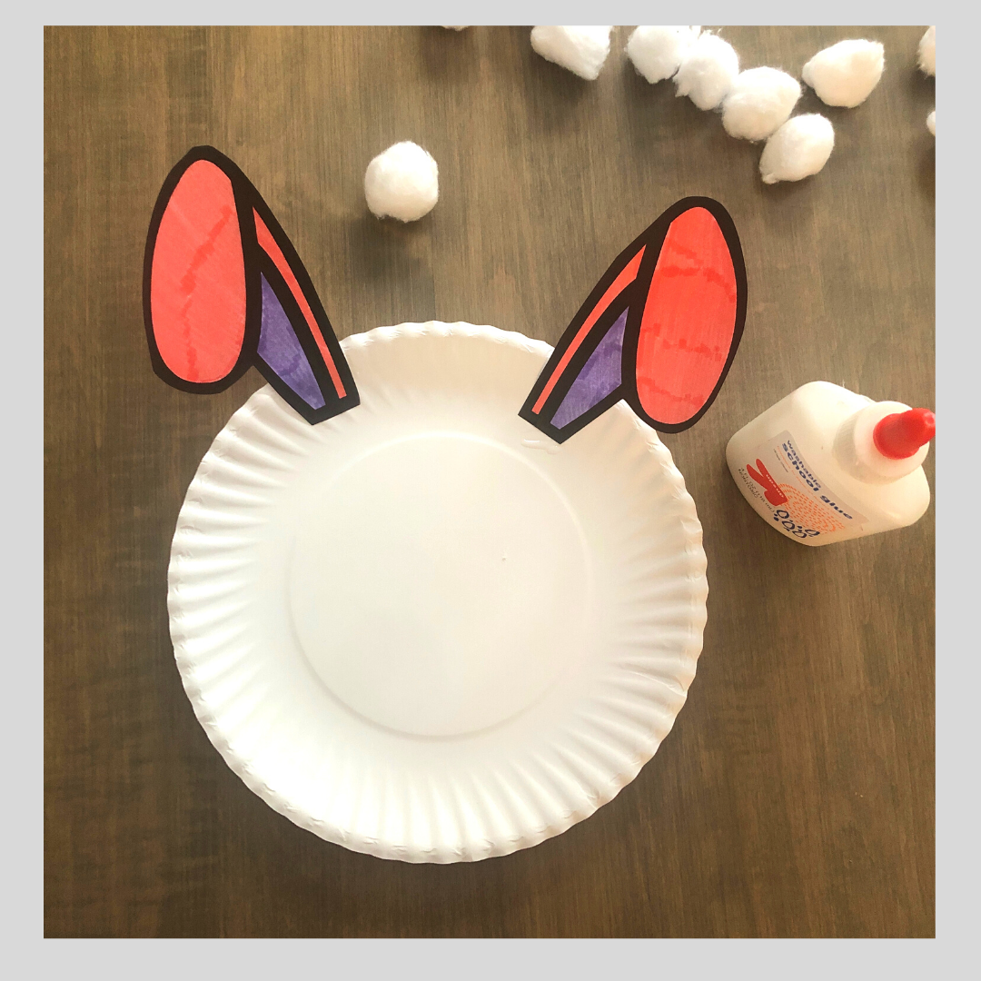 Paper Plate Bunny Craft for Kids with Free Printable Template