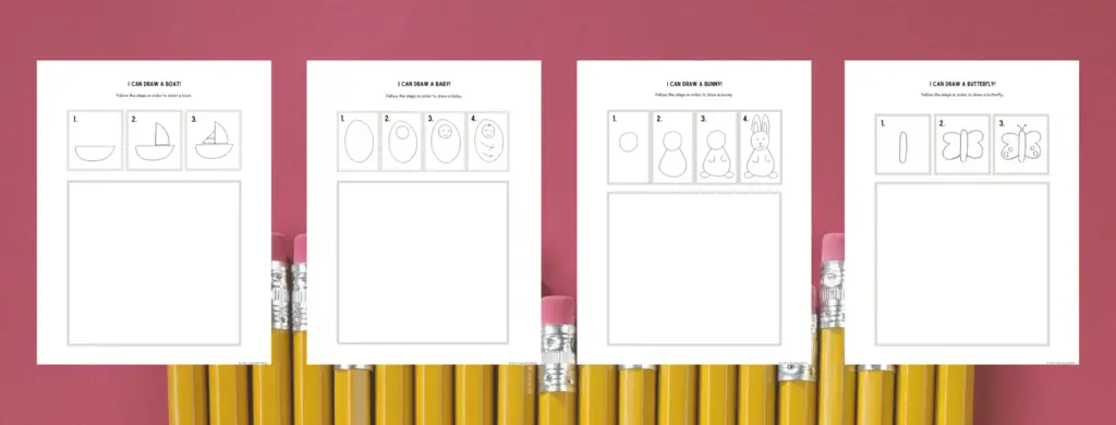 preview of step by step drawing bundle for kids, a fine arts activity for kids