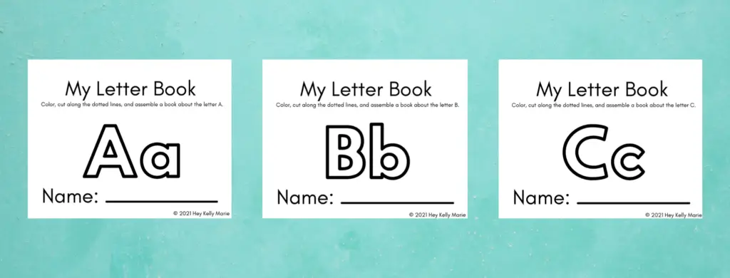 free printable letter books for kids