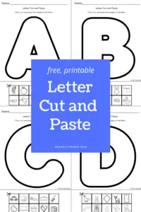 Free, Printable Letter Cut and Paste Worksheets