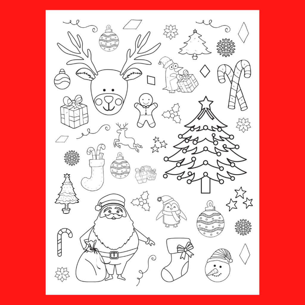 preview of the christmas coloring page