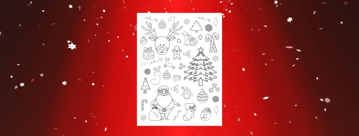 christmas coloring poster