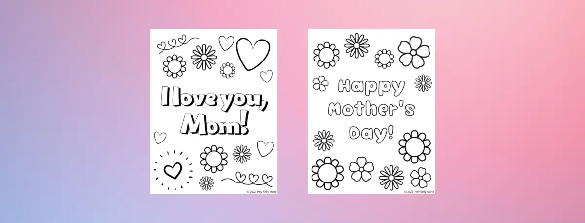 preview of Mother's Day coloring pages